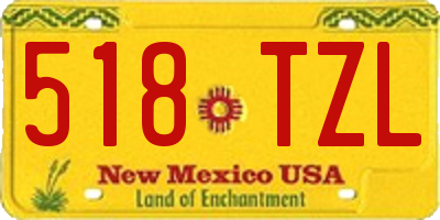 NM license plate 518TZL