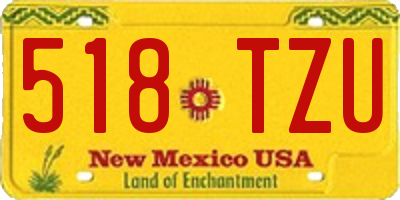 NM license plate 518TZU