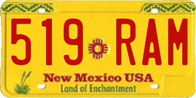NM license plate 519RAM