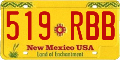 NM license plate 519RBB