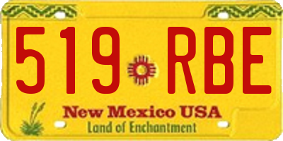 NM license plate 519RBE