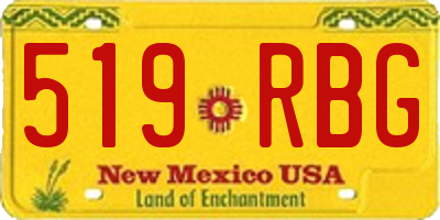 NM license plate 519RBG