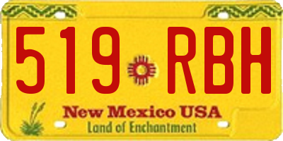 NM license plate 519RBH