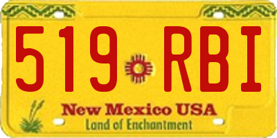 NM license plate 519RBI