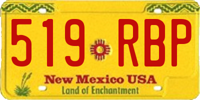 NM license plate 519RBP