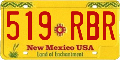 NM license plate 519RBR
