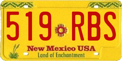 NM license plate 519RBS