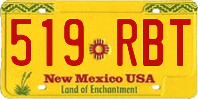 NM license plate 519RBT
