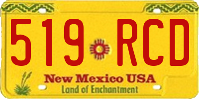 NM license plate 519RCD