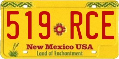 NM license plate 519RCE