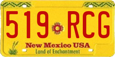 NM license plate 519RCG