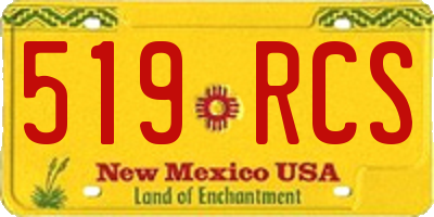 NM license plate 519RCS
