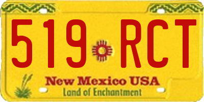 NM license plate 519RCT