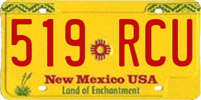 NM license plate 519RCU