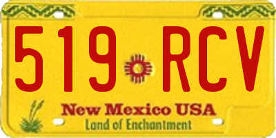 NM license plate 519RCV