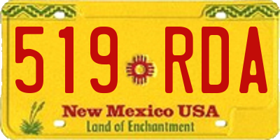 NM license plate 519RDA