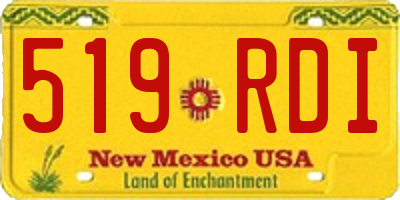 NM license plate 519RDI