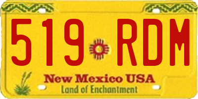 NM license plate 519RDM