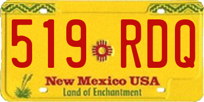 NM license plate 519RDQ