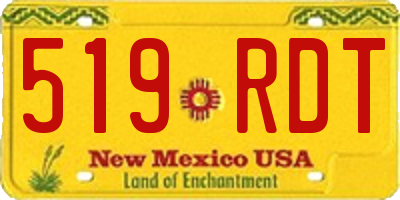 NM license plate 519RDT