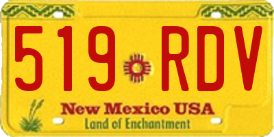 NM license plate 519RDV
