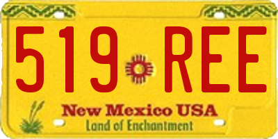 NM license plate 519REE