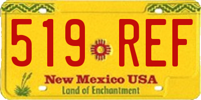 NM license plate 519REF