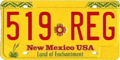 NM license plate 519REG