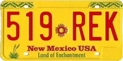 NM license plate 519REK