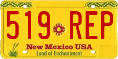 NM license plate 519REP