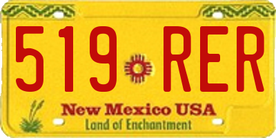 NM license plate 519RER