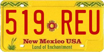 NM license plate 519REU