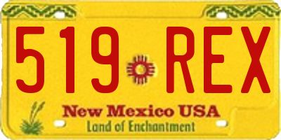 NM license plate 519REX