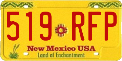 NM license plate 519RFP