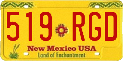 NM license plate 519RGD