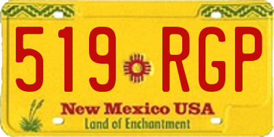 NM license plate 519RGP