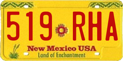NM license plate 519RHA