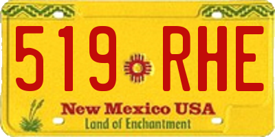 NM license plate 519RHE