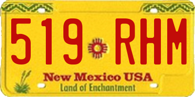 NM license plate 519RHM