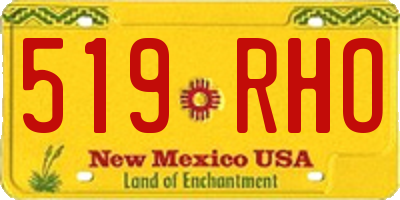 NM license plate 519RHO
