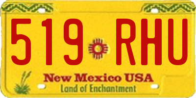 NM license plate 519RHU