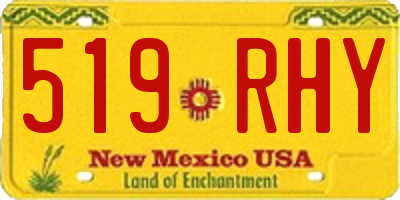 NM license plate 519RHY