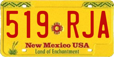NM license plate 519RJA