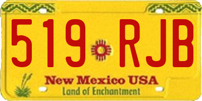NM license plate 519RJB