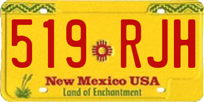 NM license plate 519RJH