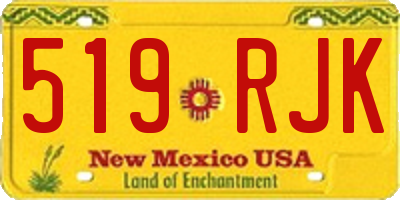 NM license plate 519RJK