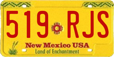 NM license plate 519RJS