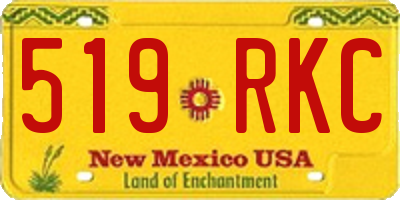 NM license plate 519RKC