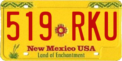 NM license plate 519RKU