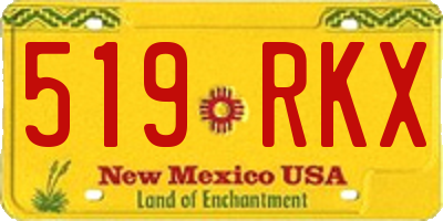 NM license plate 519RKX